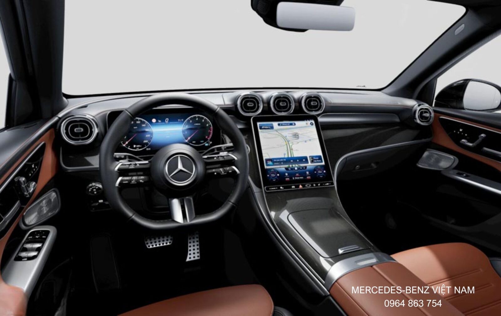 Nội thất màu nâu GLC 300